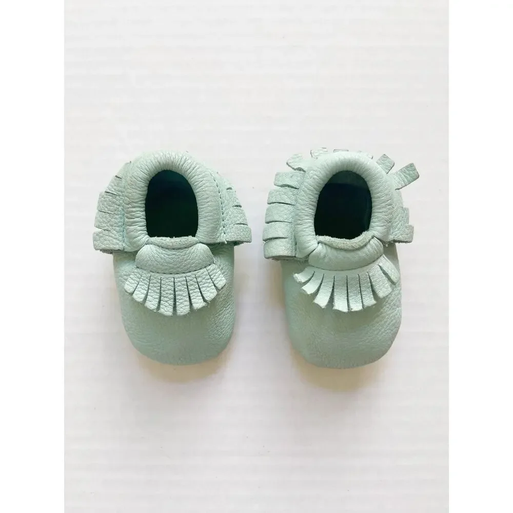 Mint Leather Moccasins Size 2